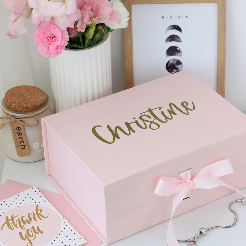 Personalized Gift Box – Custom Logo or Text Engraving on Lid