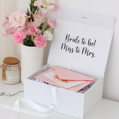 Personalized White Gift Box – Custom Logo or Text Engraving