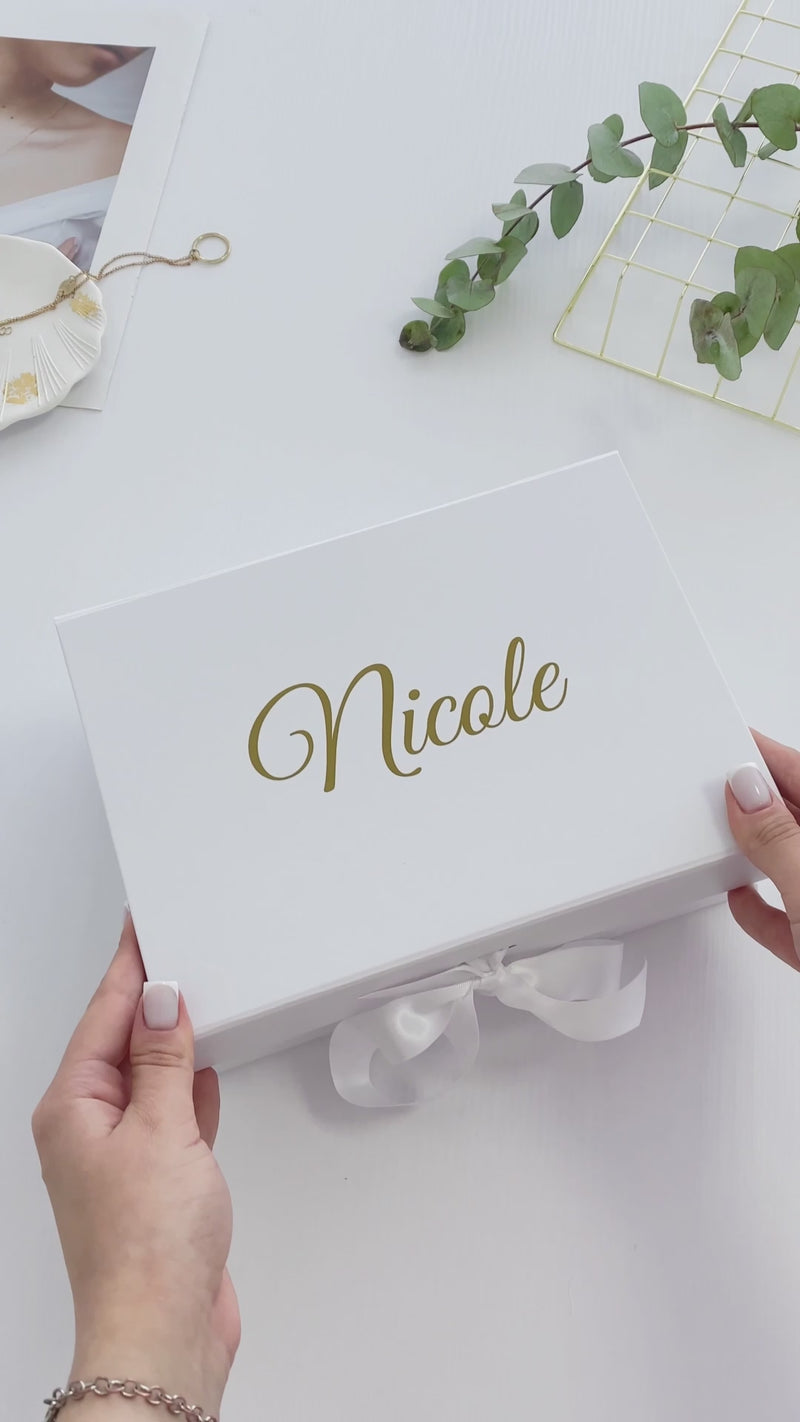 Bridesmaid proposal box with tumbler aesthetic gift arrangement