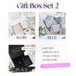 Bridesmaid gift box set contents included items overview