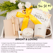 Self care package with blanket candle and cozy relaxation items