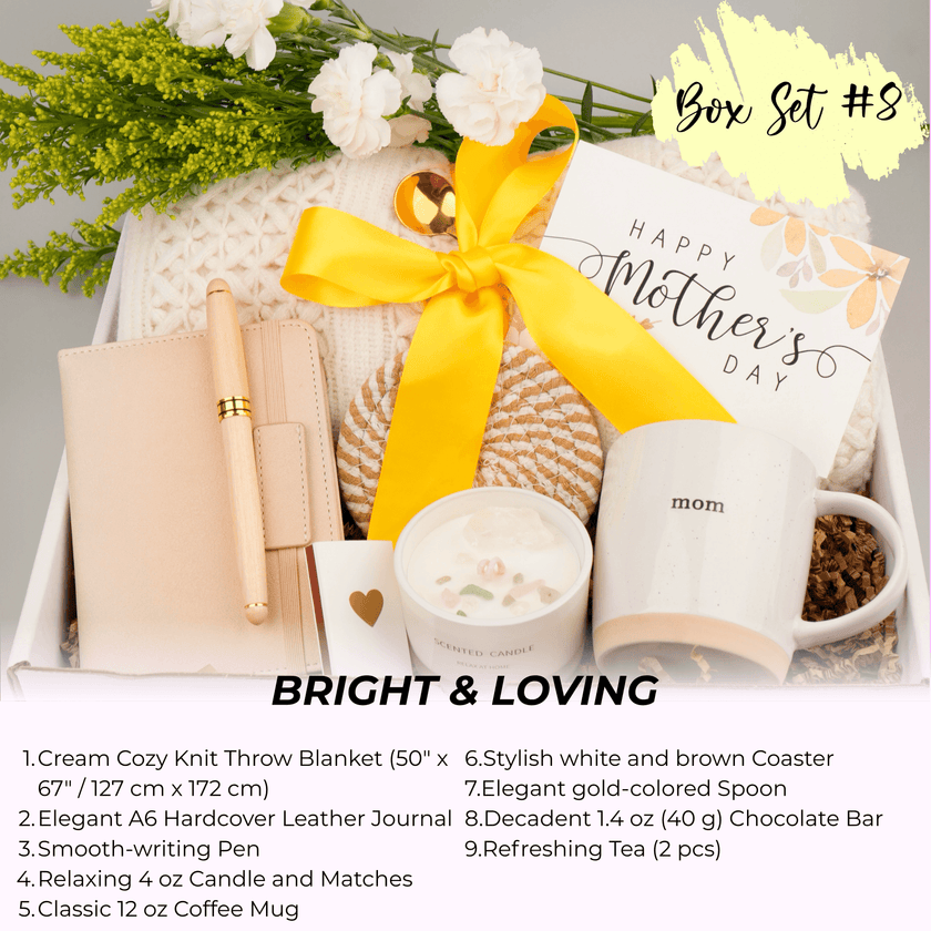 Self care package with blanket candle and cozy relaxation items
