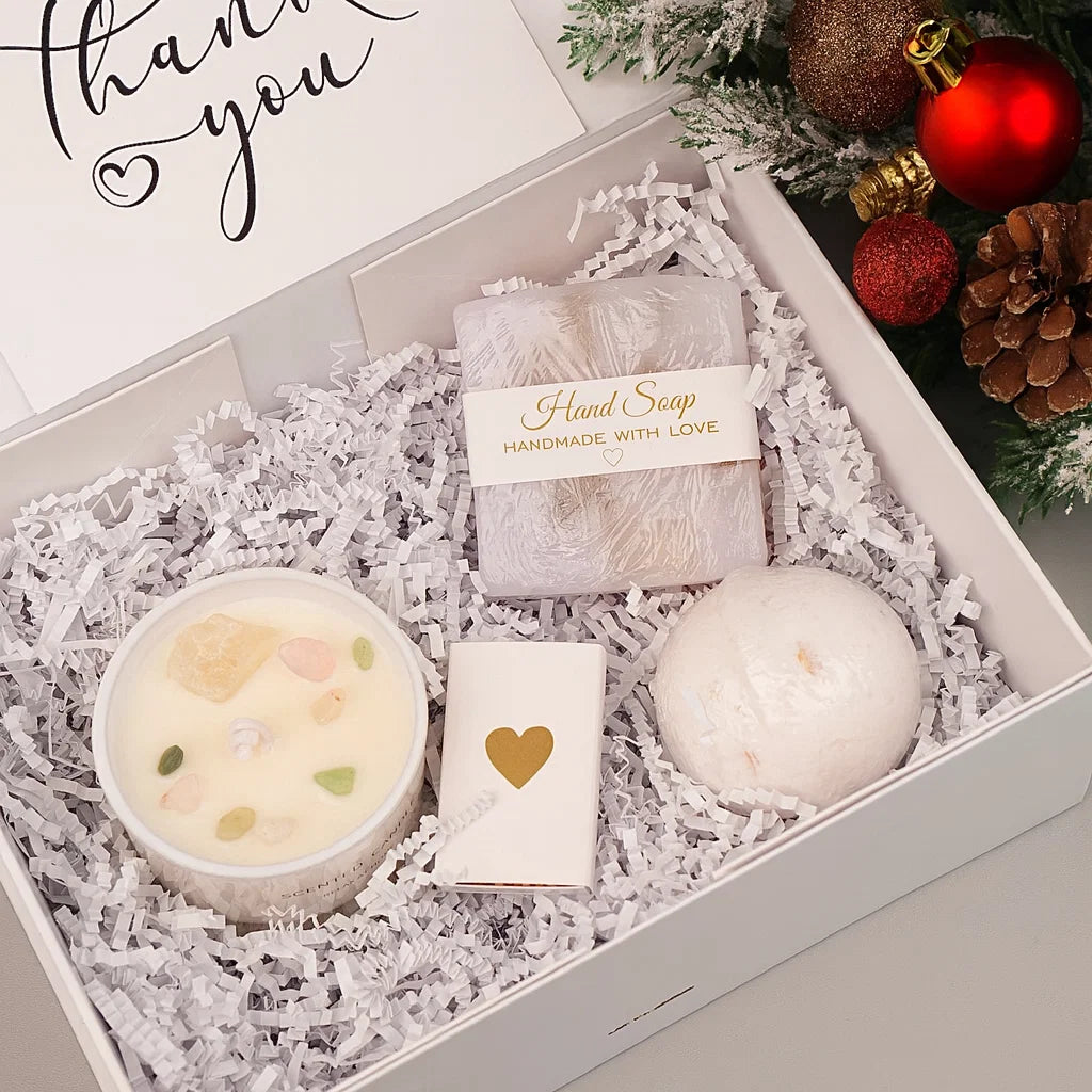 Hygge spa gift set arranged for relaxation and comfort