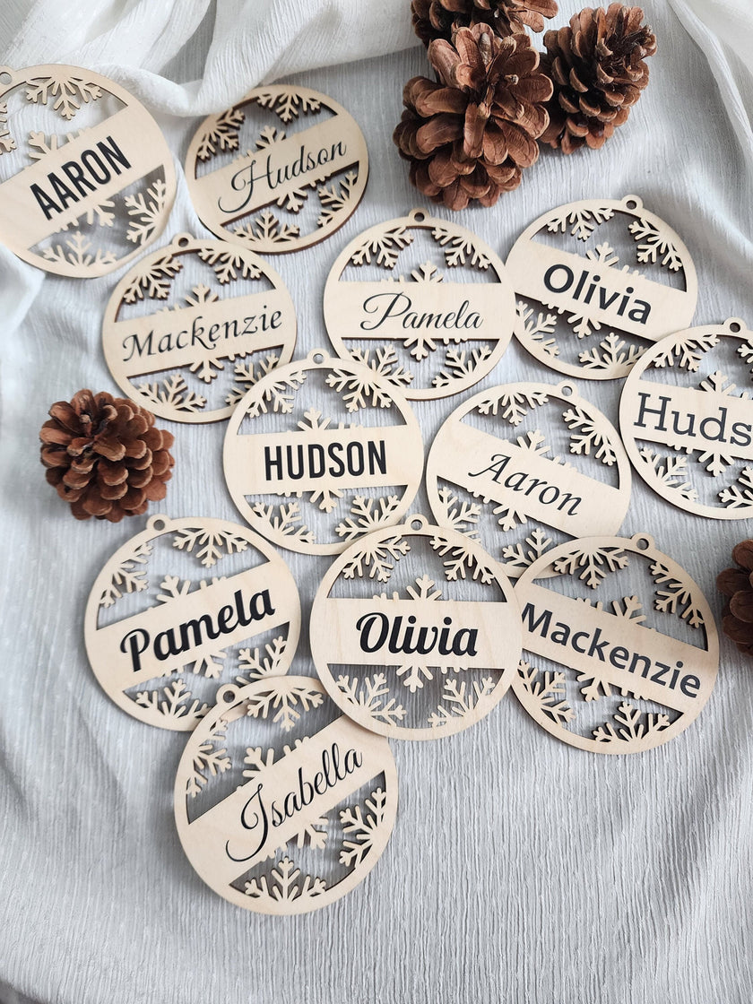 Personalized name ornament printed